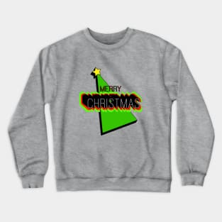 Merry Christmas Tree Message Crewneck Sweatshirt